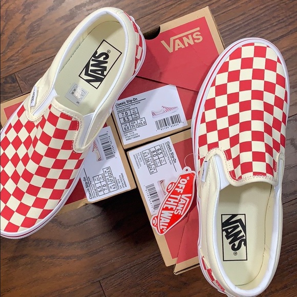 VANS CLASSIC SLIP-ON (Primary Check) Ring Red wmns - Picture 9 of 16